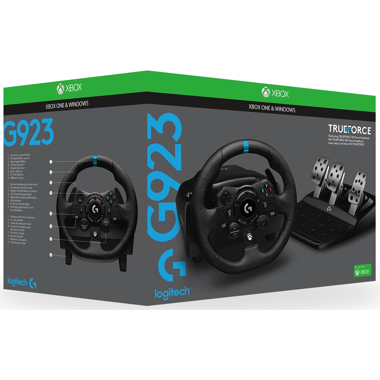 Logitech G923 TRUEFORCE Racing Wheel and Pedals for Xbox One & PC