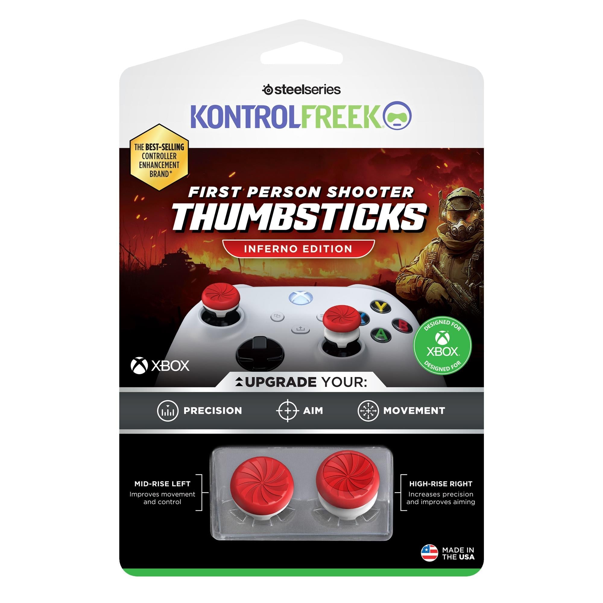 KontrolFreak FPS Inferno (Red/White) Kit for Xbox Series X/S