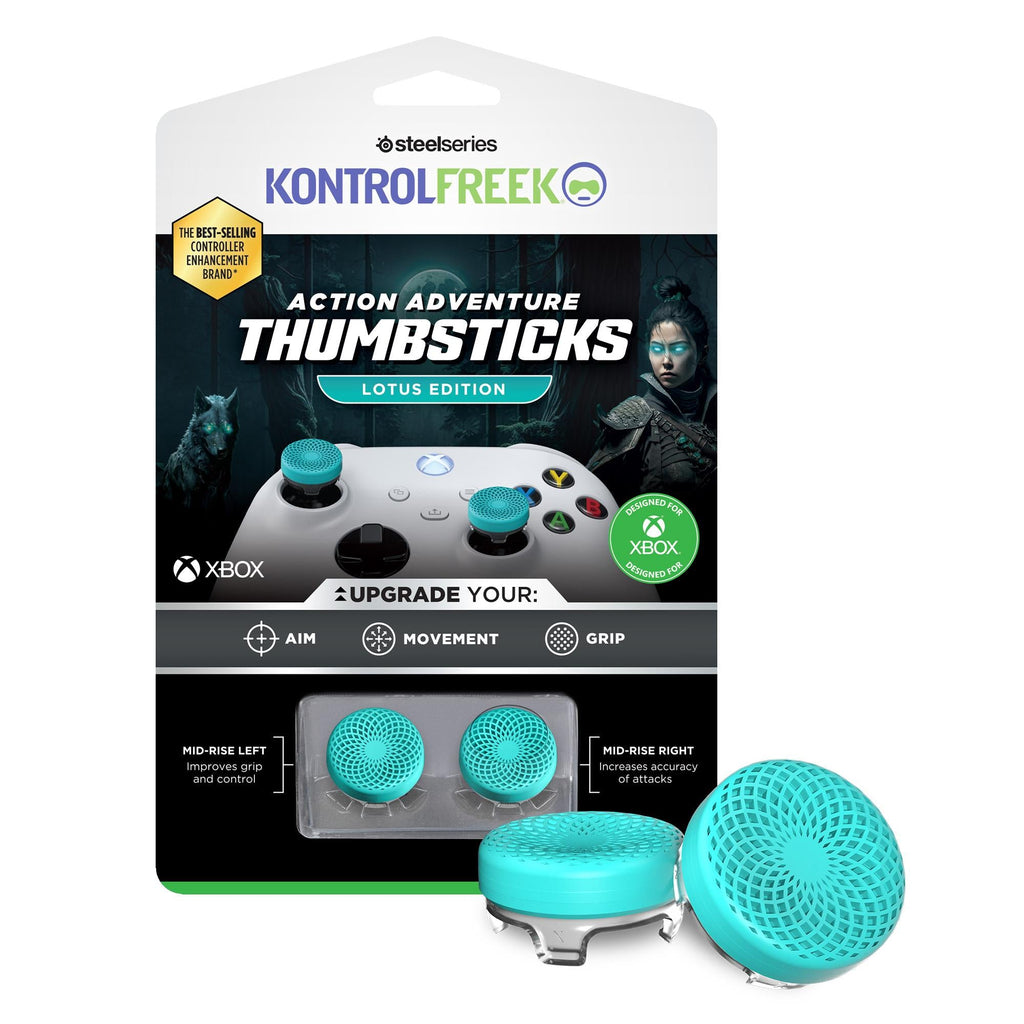 KontrolFreak Action Lotus (Teal Blue/Clear) Kit for Xbox Series X/S