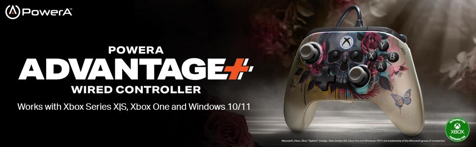 PowerA Advantage Plus Wired Controller for Xbox Series X|S (Bloom and Gloom)